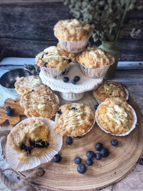 Heidelbeer-Muffins mit Streusel - Genusswerke