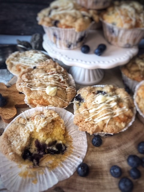 Heidelbeer-Muffins mit Streusel - Genusswerke