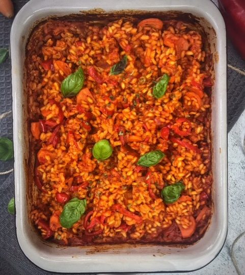 Pikantes Tomaten-Paprika-Risotto - Genusswerke