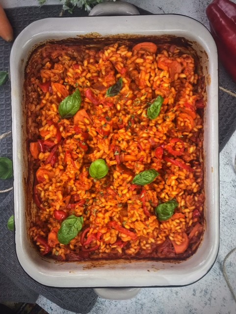 Pikantes Tomaten-Paprika-Risotto - Genusswerke