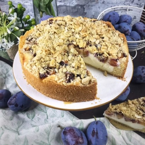 Zwetschgen-Käsekuchen mit Streusel - Genusswerke