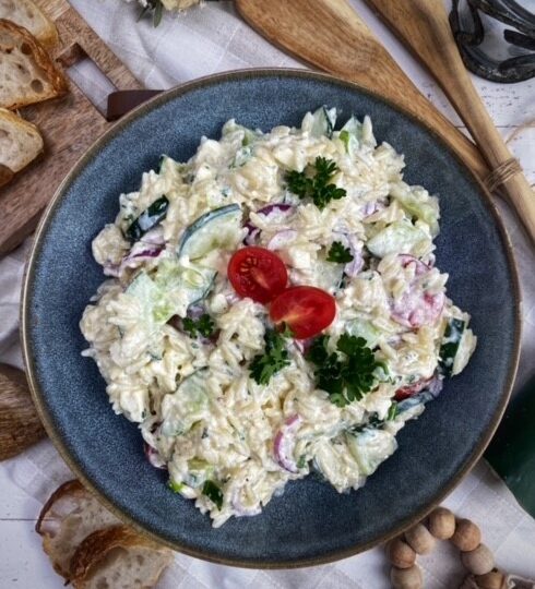 Griechischer Orzo-Nudelsalat - Genusswerke