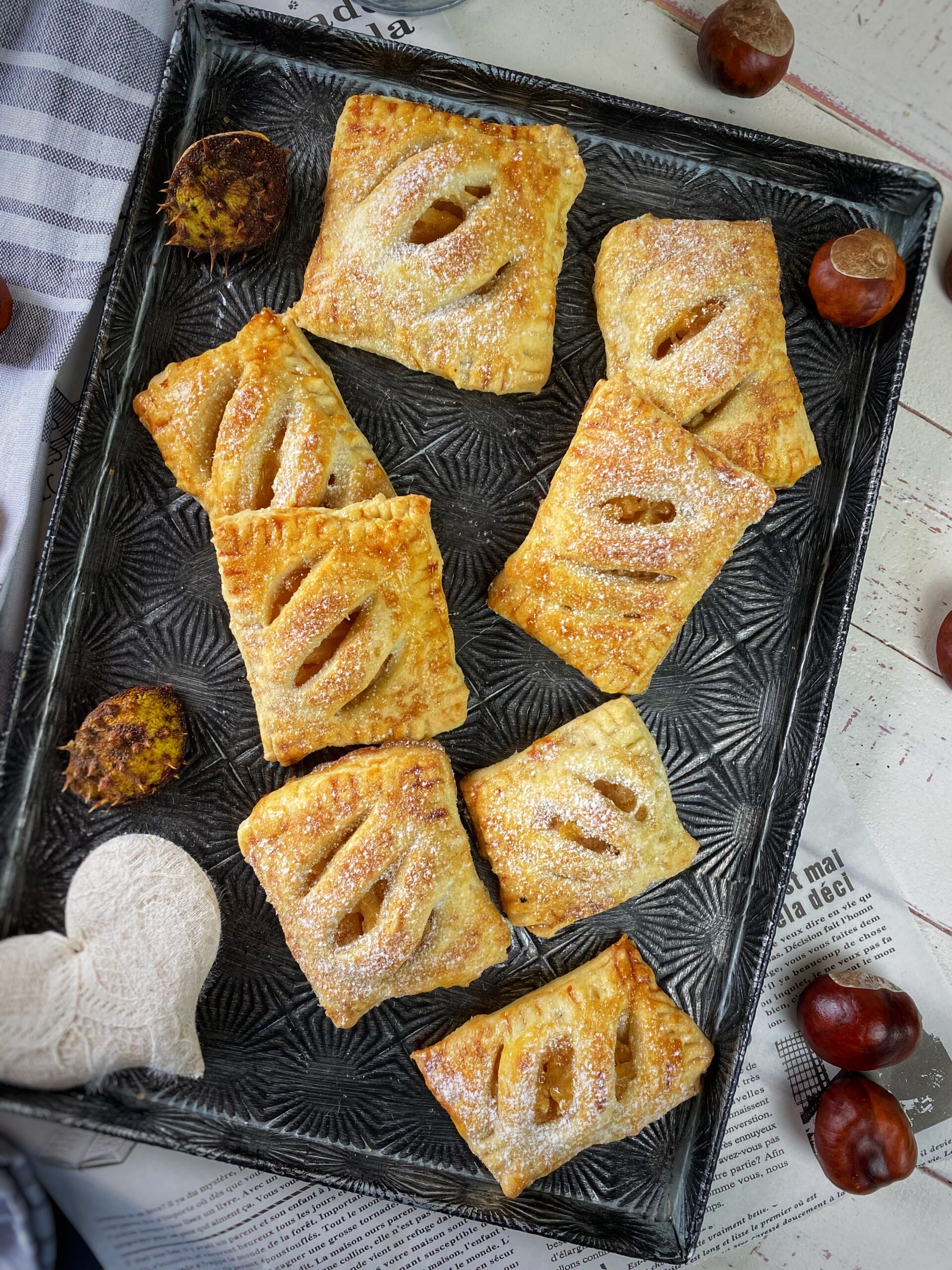 Blätterteigtaschen mit Apfel - Genusswerke