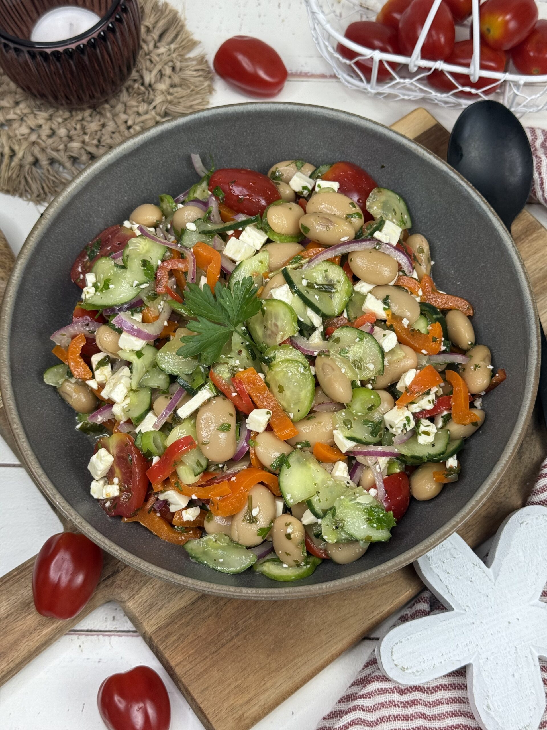 weißer Bohnensalat mit Feta - Genusswerke