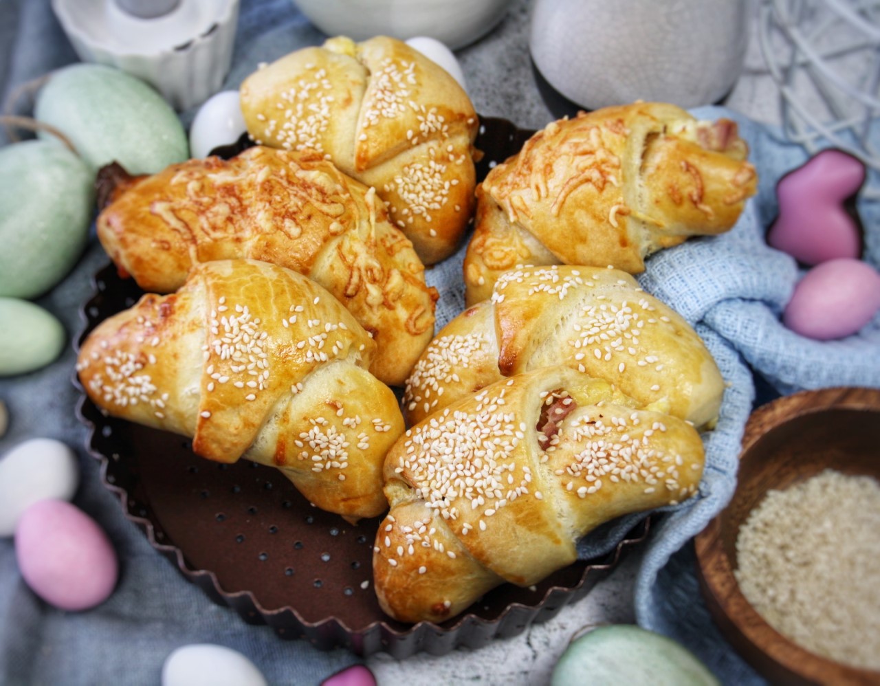 Käse-Schinken-Hörnchen - Genusswerke Käse-Schinken-Hörnchen - Genusswerke